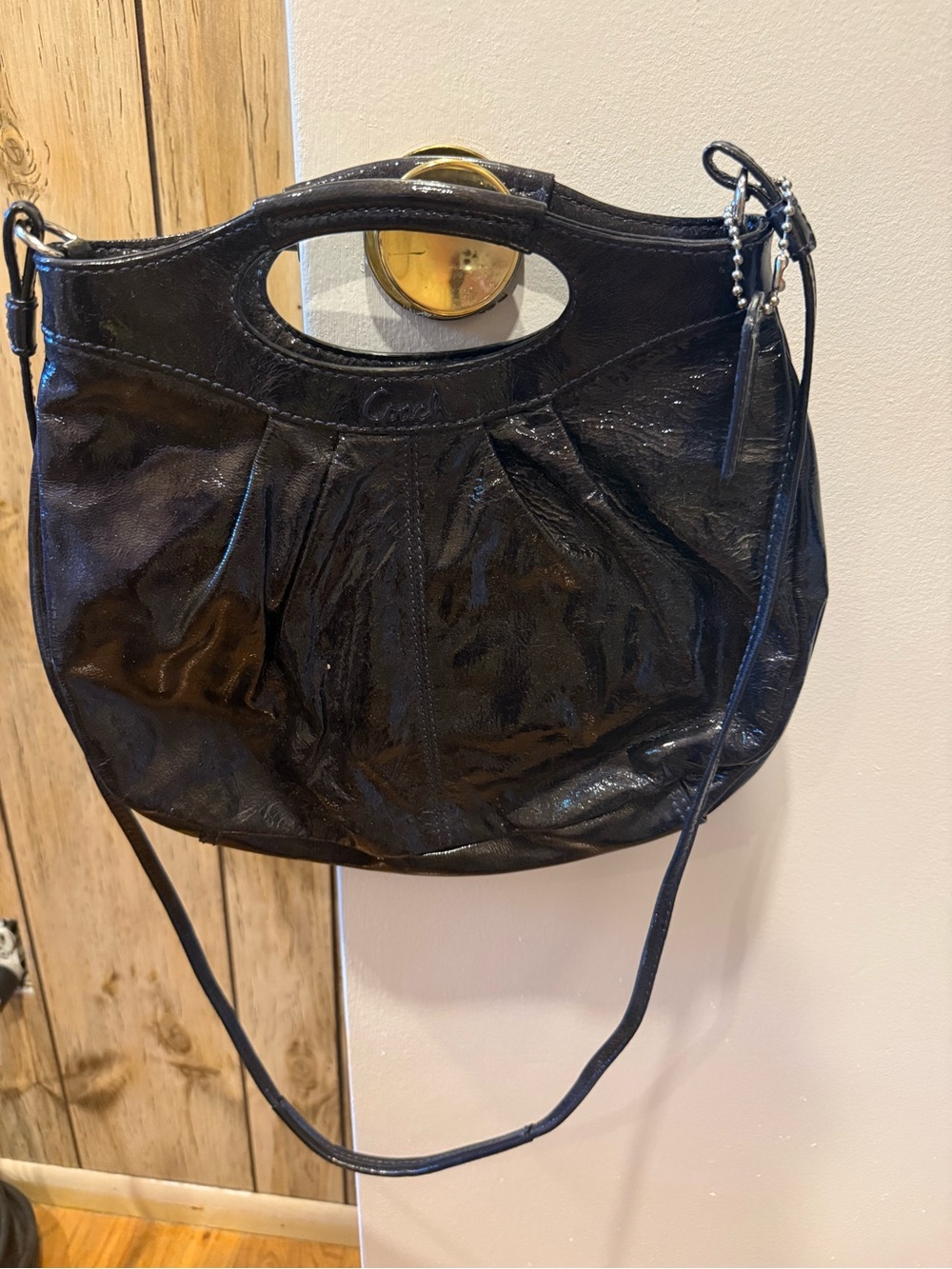 Coach Black Patent Leather Crossbody Bag